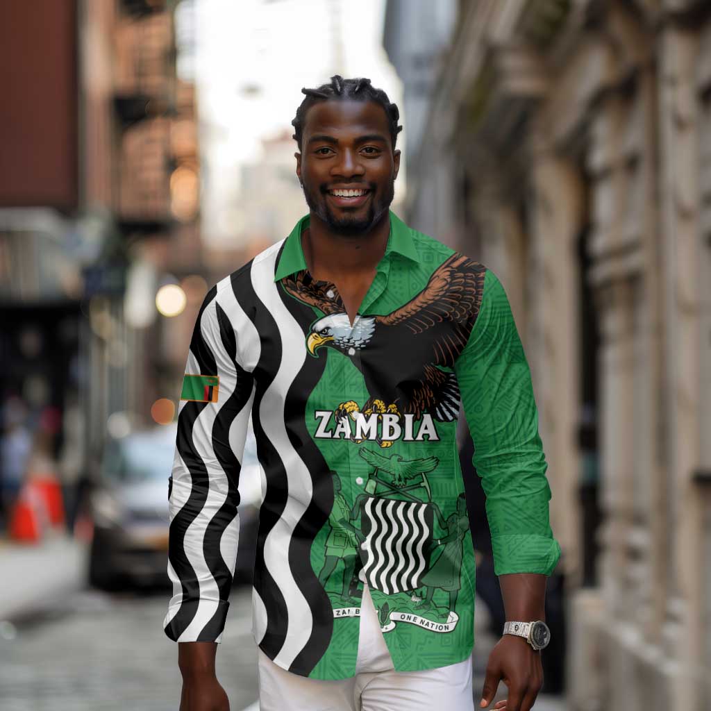 Icitungu ca Zambia Long Sleeve Button Shirt One Zambia One Nation