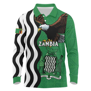 Icitungu ca Zambia Long Sleeve Polo Shirt One Zambia One Nation