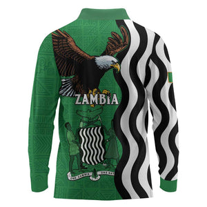 Icitungu ca Zambia Long Sleeve Polo Shirt One Zambia One Nation