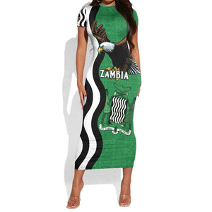 Icitungu ca Zambia Short Sleeve Bodycon Dress One Zambia One Nation LT15
