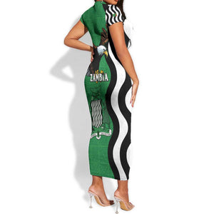 Icitungu ca Zambia Short Sleeve Bodycon Dress One Zambia One Nation LT15