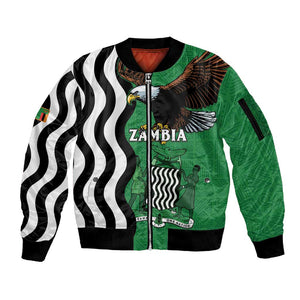 Icitungu ca Zambia Sleeve Zip Bomber Jacket One Zambia One Nation