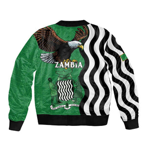 Icitungu ca Zambia Sleeve Zip Bomber Jacket One Zambia One Nation