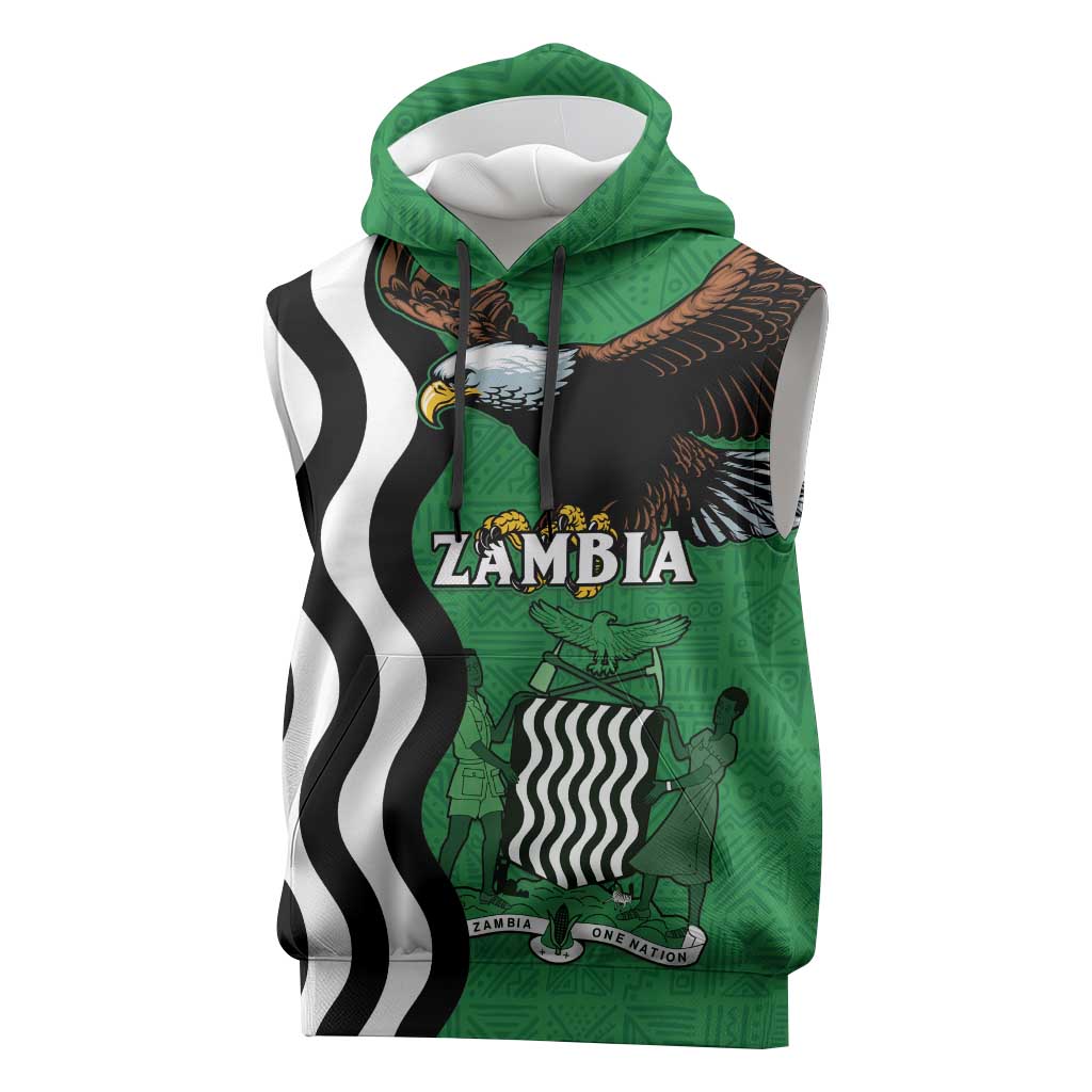 Icitungu ca Zambia Sleeveless Hoodie One Zambia One Nation - African Pride