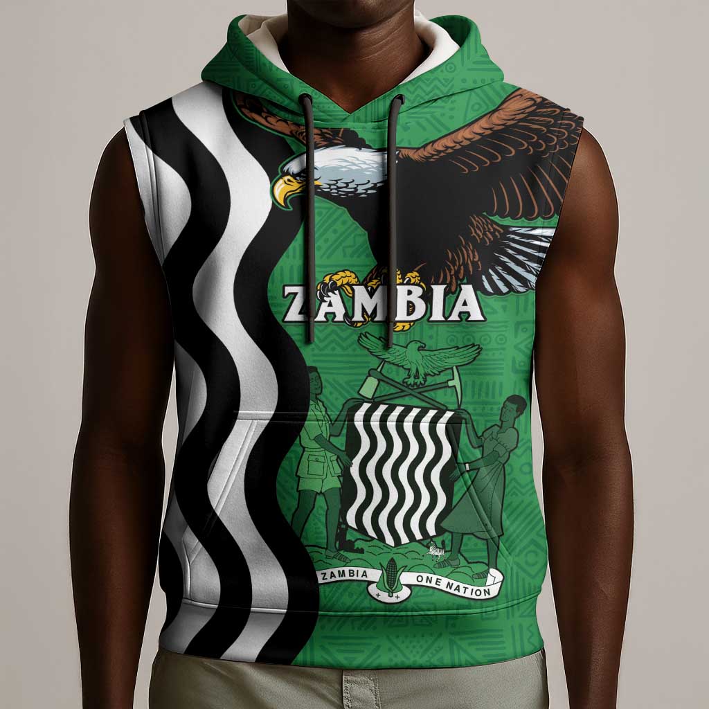Icitungu ca Zambia Sleeveless Hoodie One Zambia One Nation - African Pride