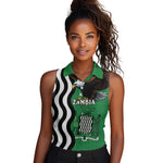 Icitungu ca Zambia Women Sleeveless Polo Shirt One Zambia One Nation