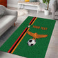 Custom Zambia Football Area Rug Go Chipolopolo