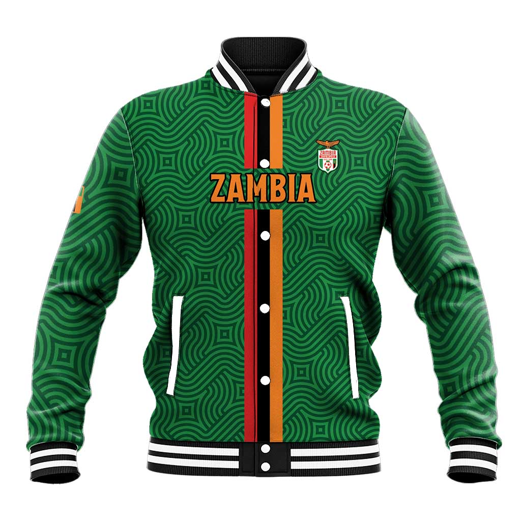Custom Zambia Football Baseball Jacket Go Chipolopolo