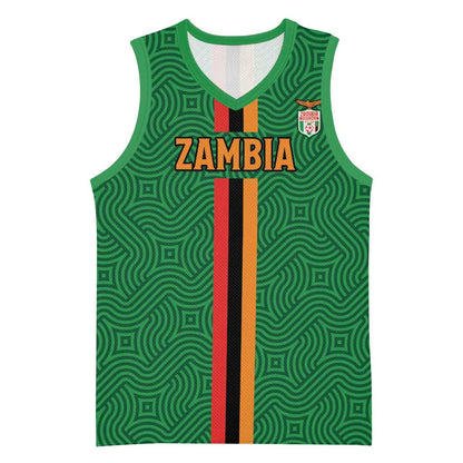 Custom Zambia Football Basketball Jersey Go Chipolopolo - African Pride