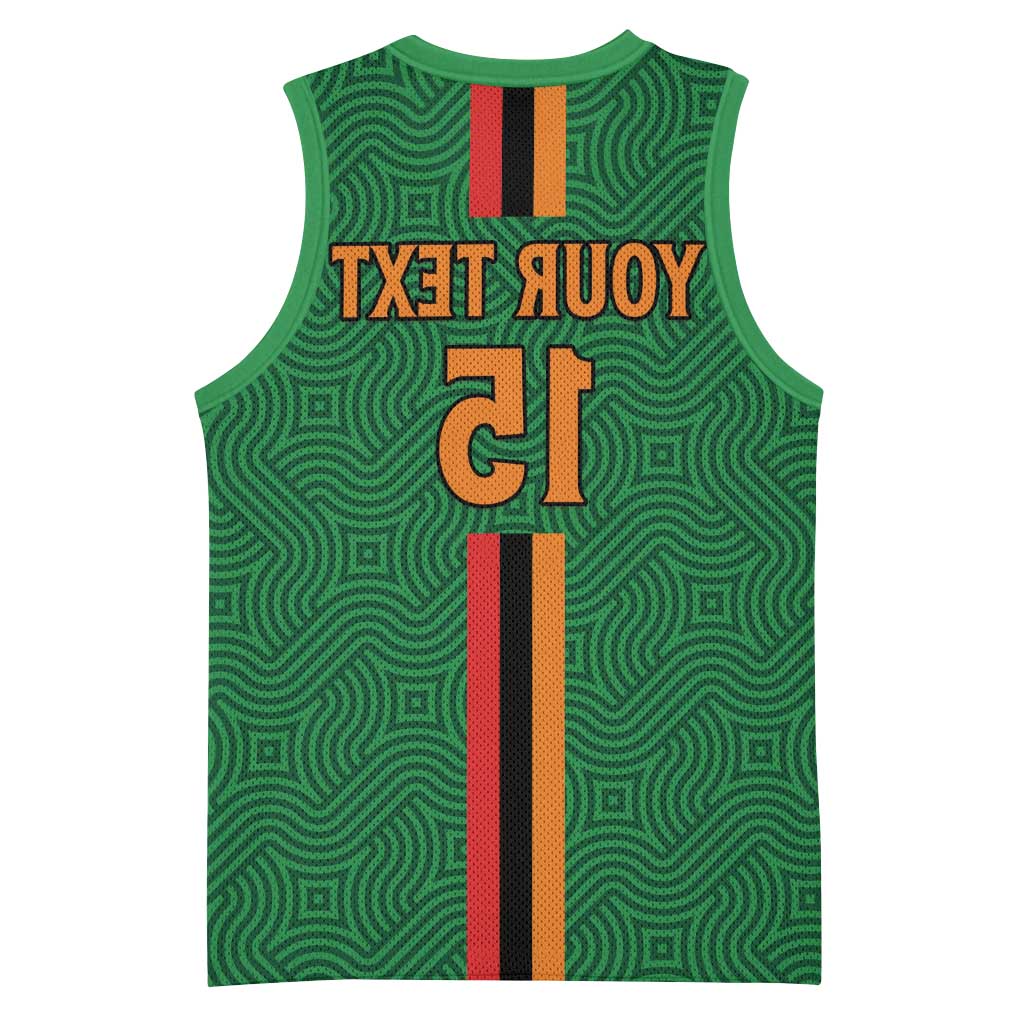 Custom Zambia Football Basketball Jersey Go Chipolopolo - African Pride