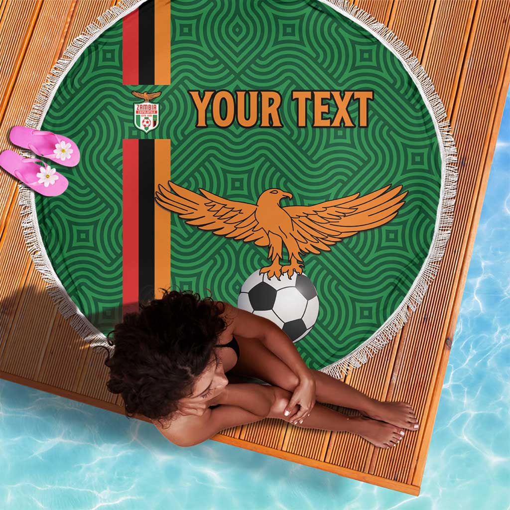 Custom Zambia Football Beach Blanket Go Chipolopolo