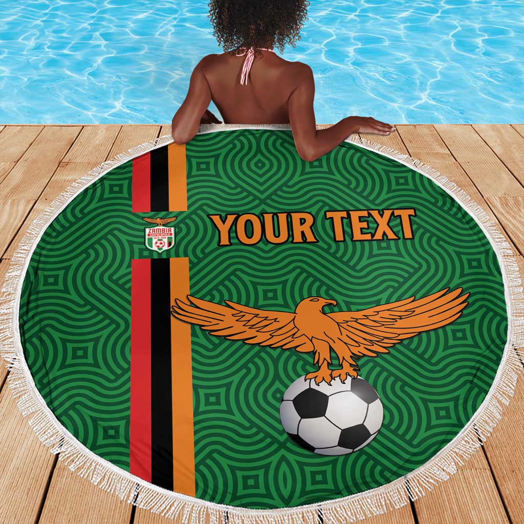 Custom Zambia Football Beach Blanket Go Chipolopolo