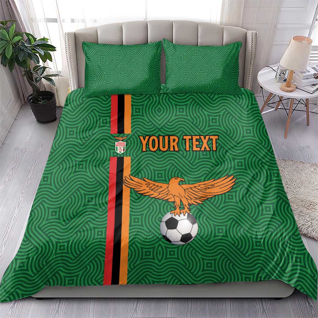 Custom Zambia Football Bedding Set Go Chipolopolo