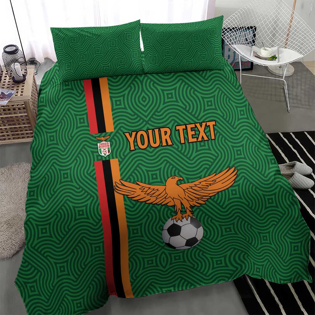Custom Zambia Football Bedding Set Go Chipolopolo