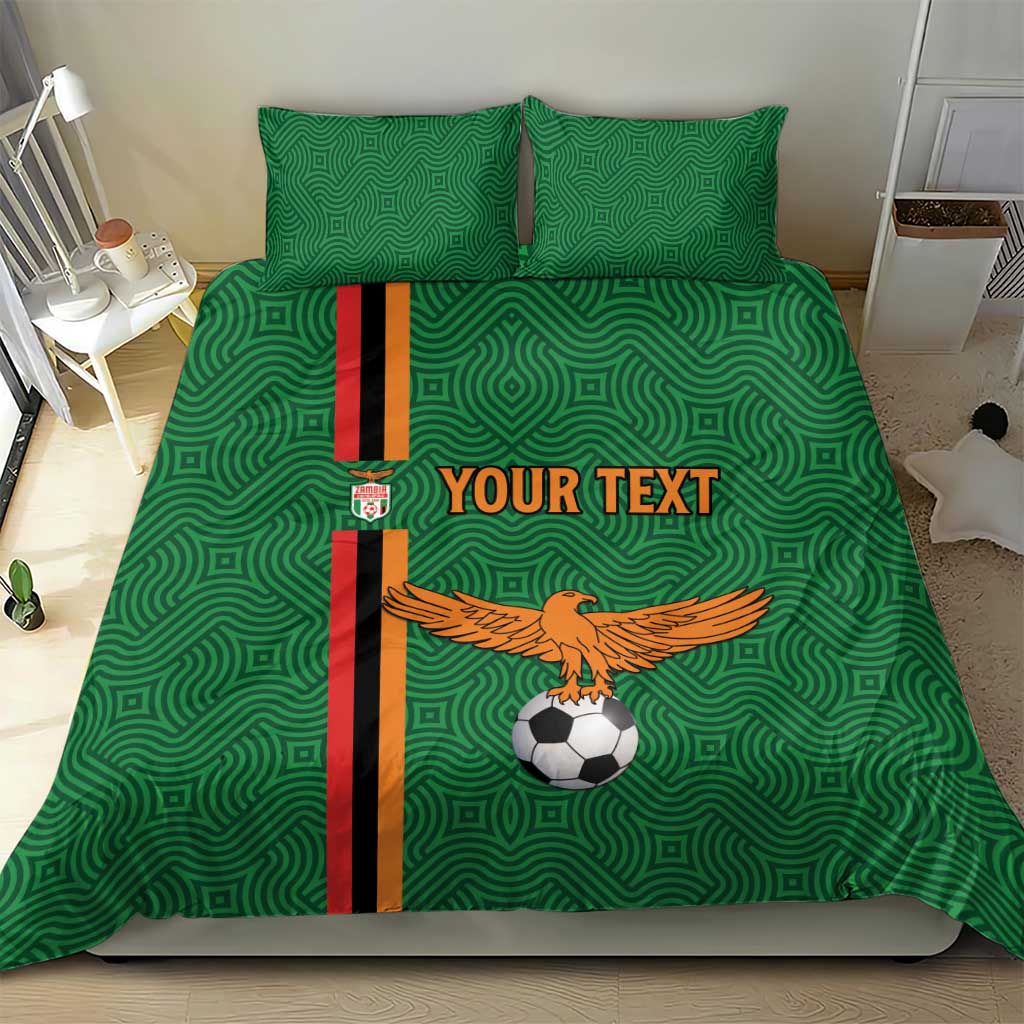 Custom Zambia Football Bedding Set Go Chipolopolo