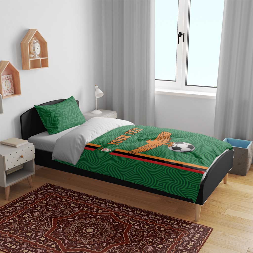 Custom Zambia Football Bedding Set Go Chipolopolo