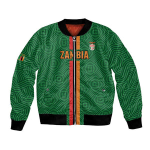 Custom Zambia Football Bomber Jacket Go Chipolopolo