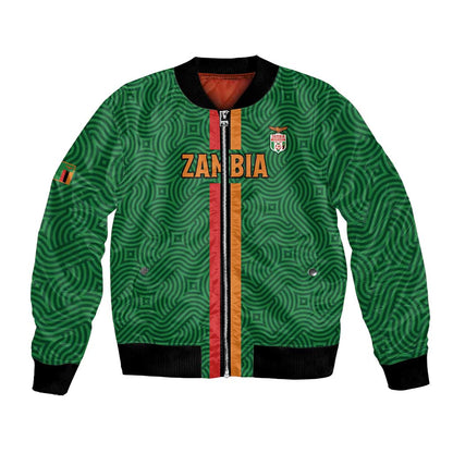 Custom Zambia Football Bomber Jacket Go Chipolopolo