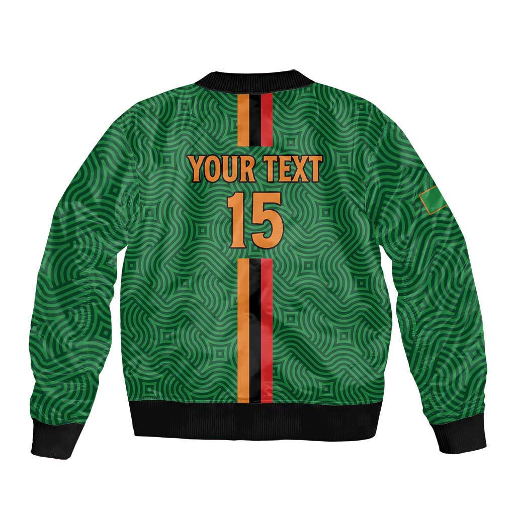 Custom Zambia Football Bomber Jacket Go Chipolopolo