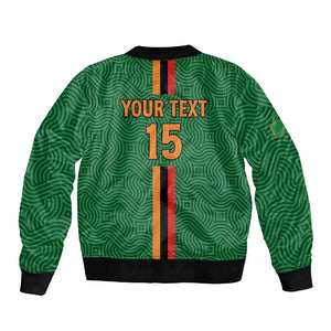 Custom Zambia Football Bomber Jacket Go Chipolopolo