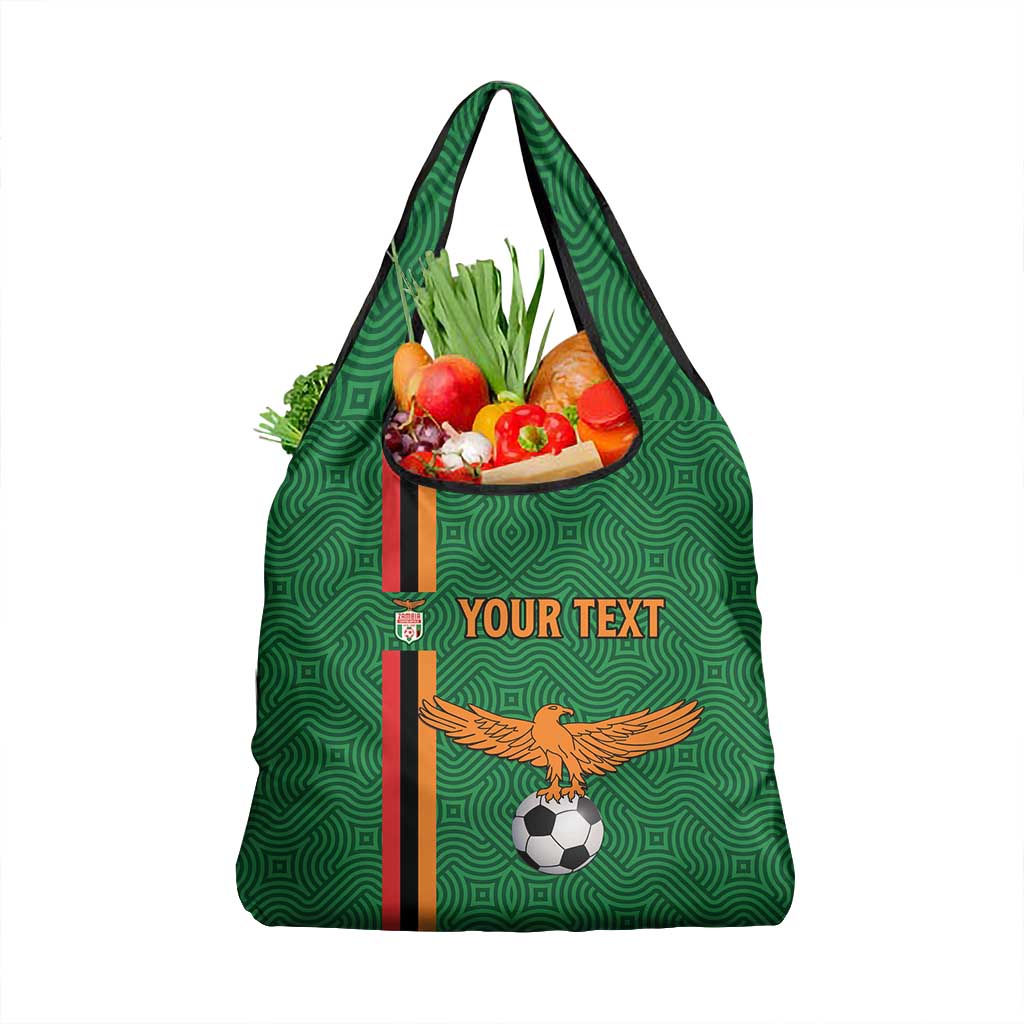 Custom Zambia Football Grocery Bag Go Chipolopolo