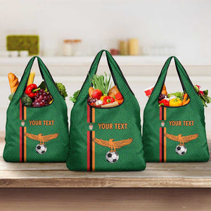 Custom Zambia Football Grocery Bag Go Chipolopolo
