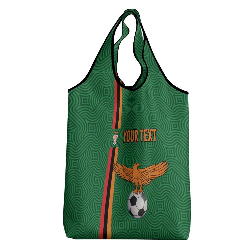 Custom Zambia Football Grocery Bag Go Chipolopolo