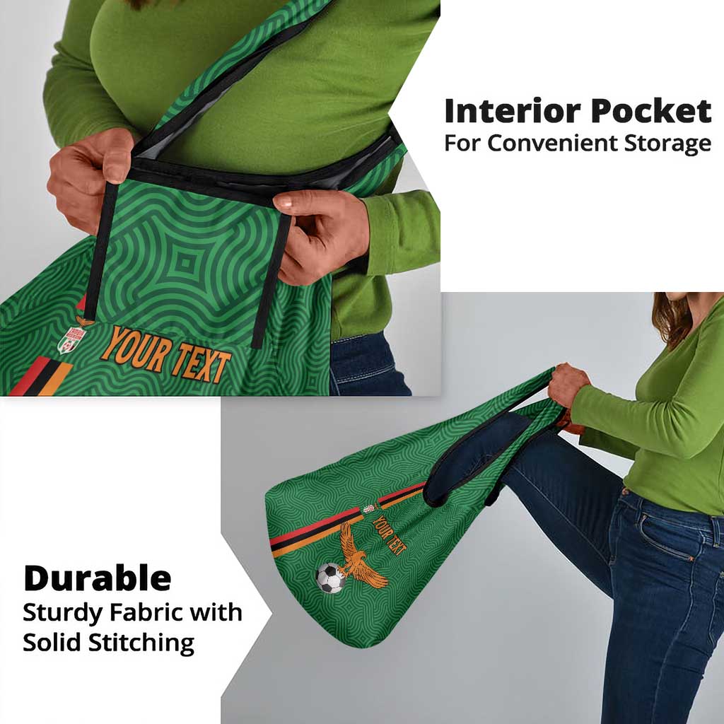 Custom Zambia Football Grocery Bag Go Chipolopolo