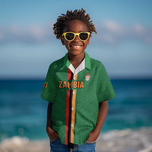 Custom Zambia Football Kid Hawaiian Shirt Go Chipolopolo