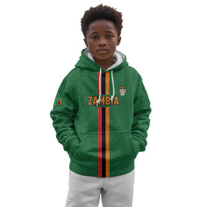 Custom Zambia Football Kid Hoodie Go Chipolopolo