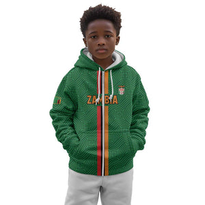 Custom Zambia Football Kid Hoodie Go Chipolopolo