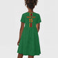 Custom Zambia Football Kid Short Sleeve Dress Go Chipolopolo