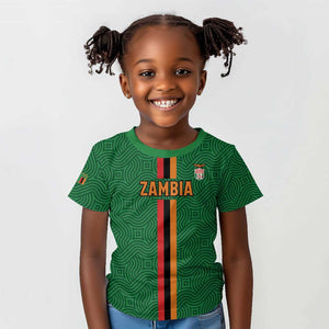 Custom Zambia Football Kid T shirt Go Chipolopolo