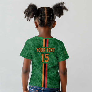 Custom Zambia Football Kid T shirt Go Chipolopolo