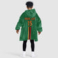 Custom Zambia Football Kid Wearable Blanket Hoodie Go Chipolopolo