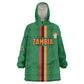 Custom Zambia Football Kid Wearable Blanket Hoodie Go Chipolopolo