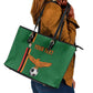 Custom Zambia Football Leather Tote Bag Go Chipolopolo