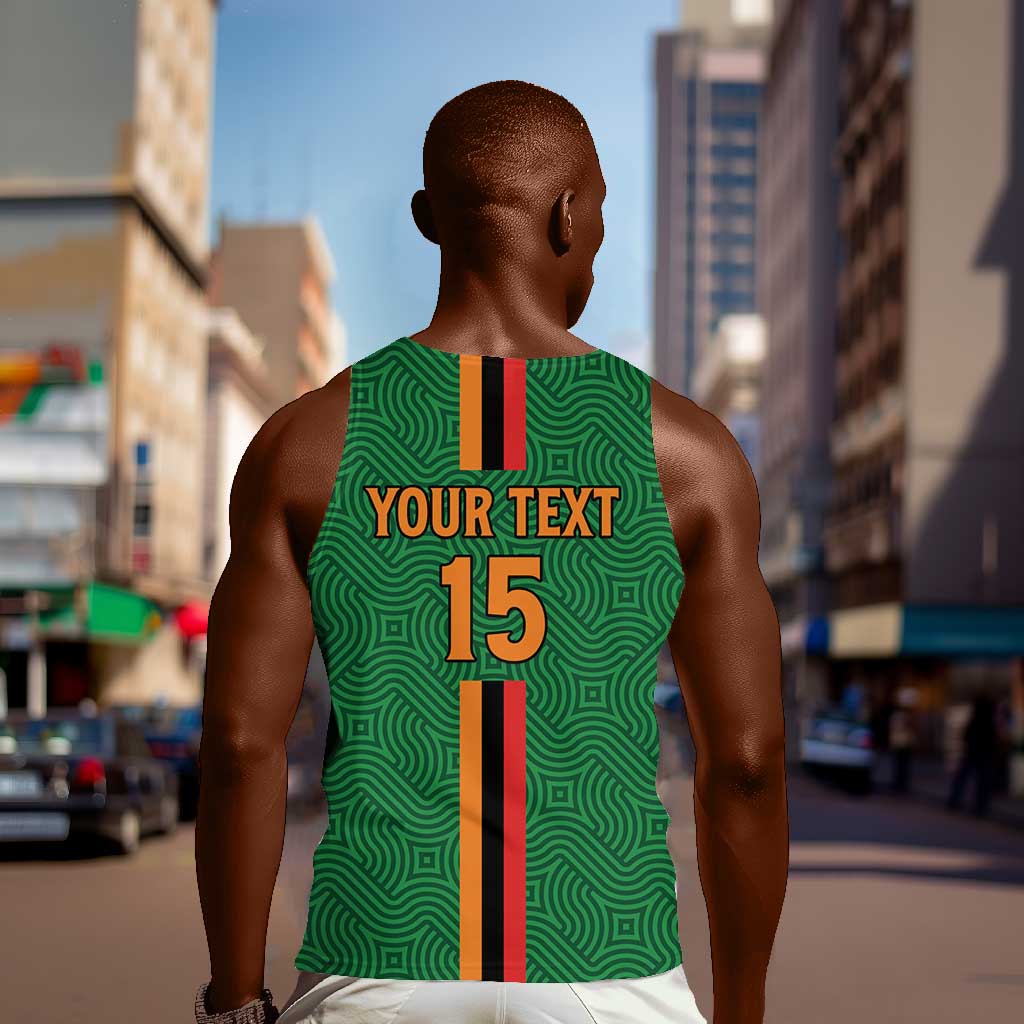 Custom Zambia Football Men Tank Top Go Chipolopolo