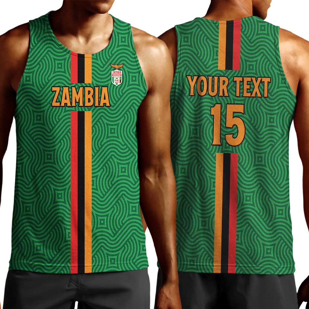 Custom Zambia Football Men Tank Top Go Chipolopolo