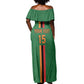 Custom Zambia Football Off Shoulder Maxi Dress Go Chipolopolo
