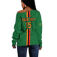 Custom Zambia Football Off Shoulder Sweater Go Chipolopolo
