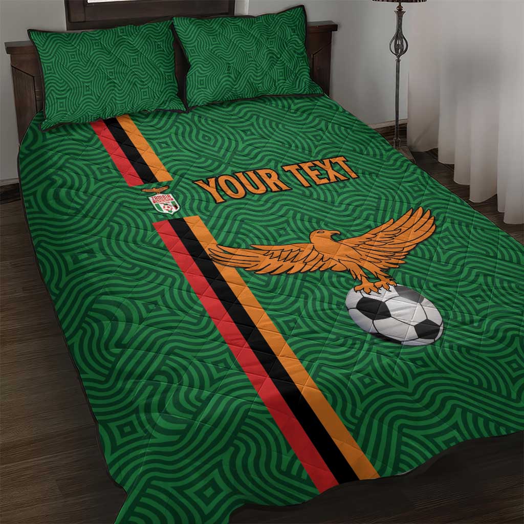 Custom Zambia Football Quilt Bed Set Go Chipolopolo