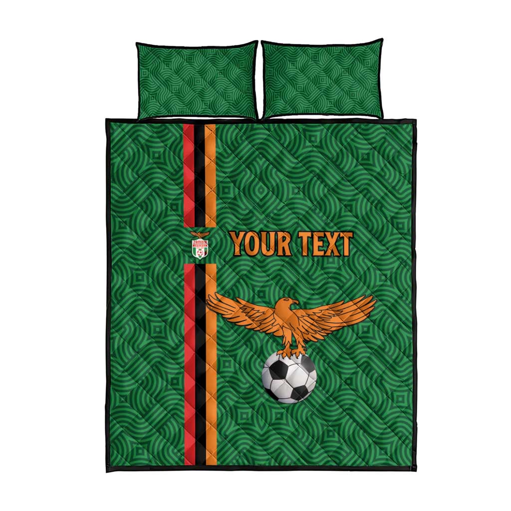 Custom Zambia Football Quilt Bed Set Go Chipolopolo