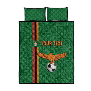Custom Zambia Football Quilt Bed Set Go Chipolopolo