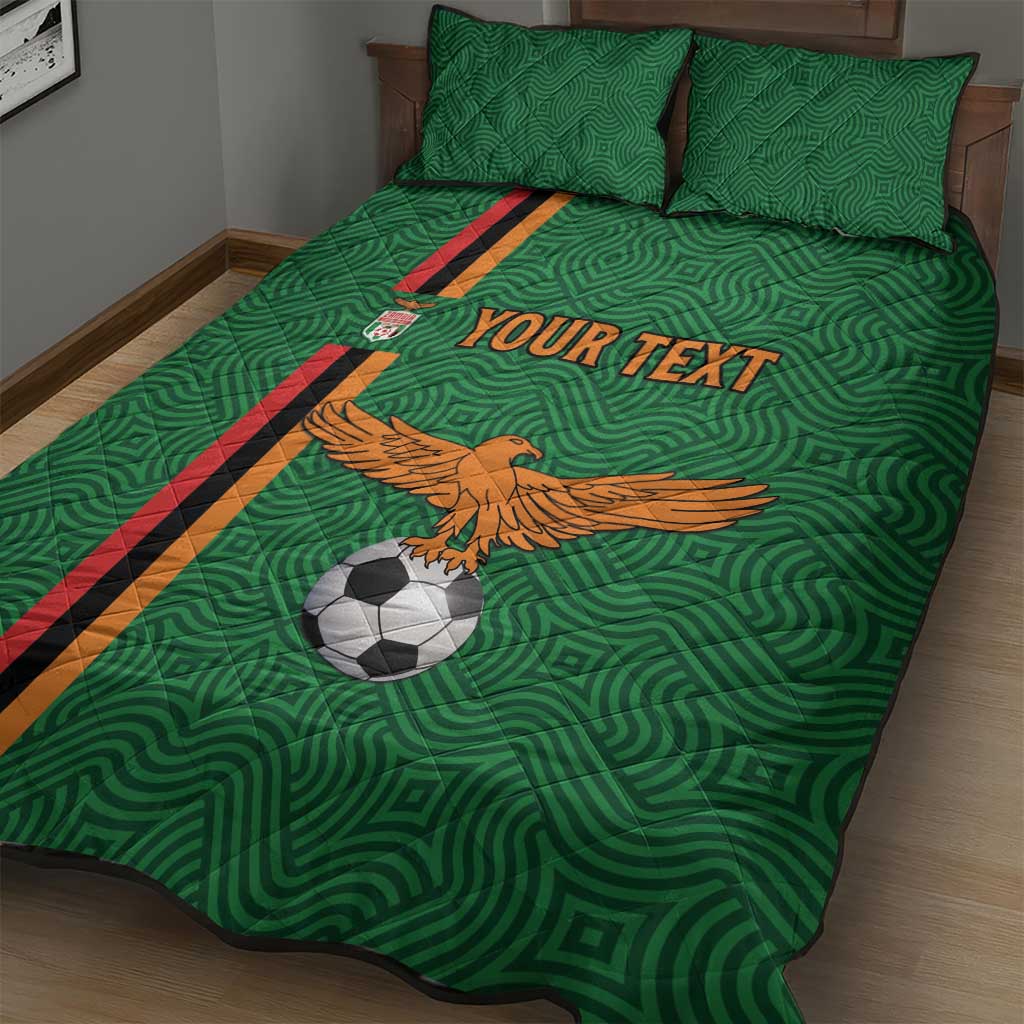 Custom Zambia Football Quilt Bed Set Go Chipolopolo
