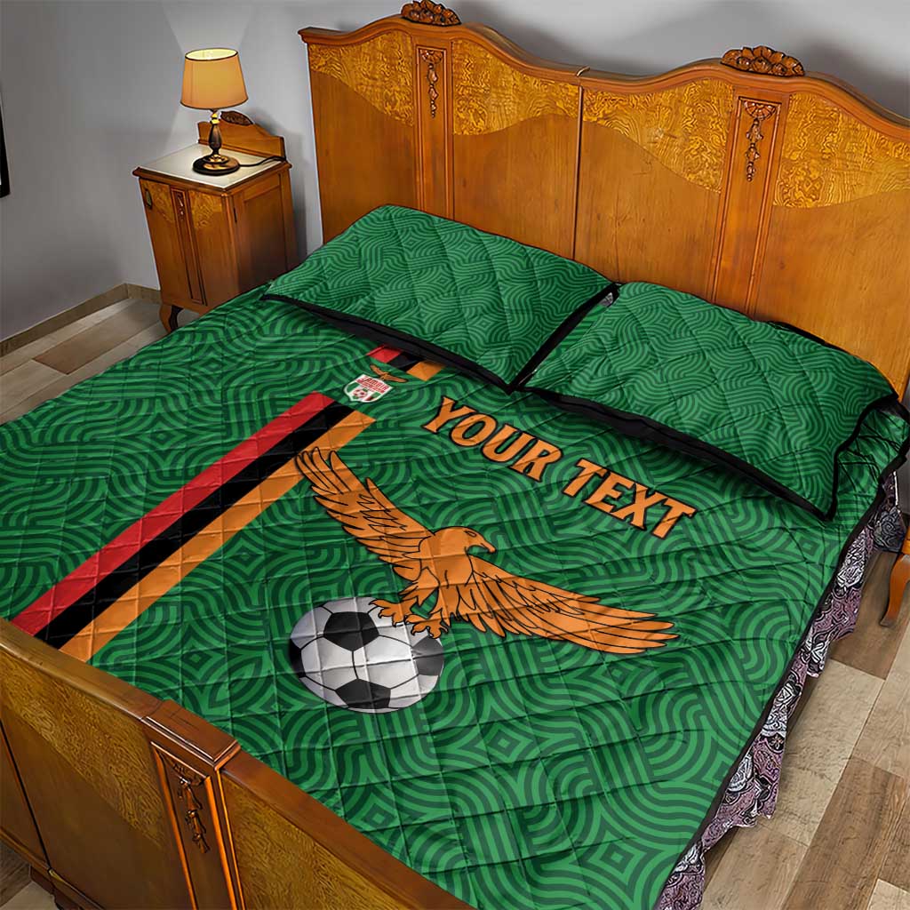 Custom Zambia Football Quilt Bed Set Go Chipolopolo