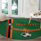 Custom Zambia Football Round Carpet Go Chipolopolo