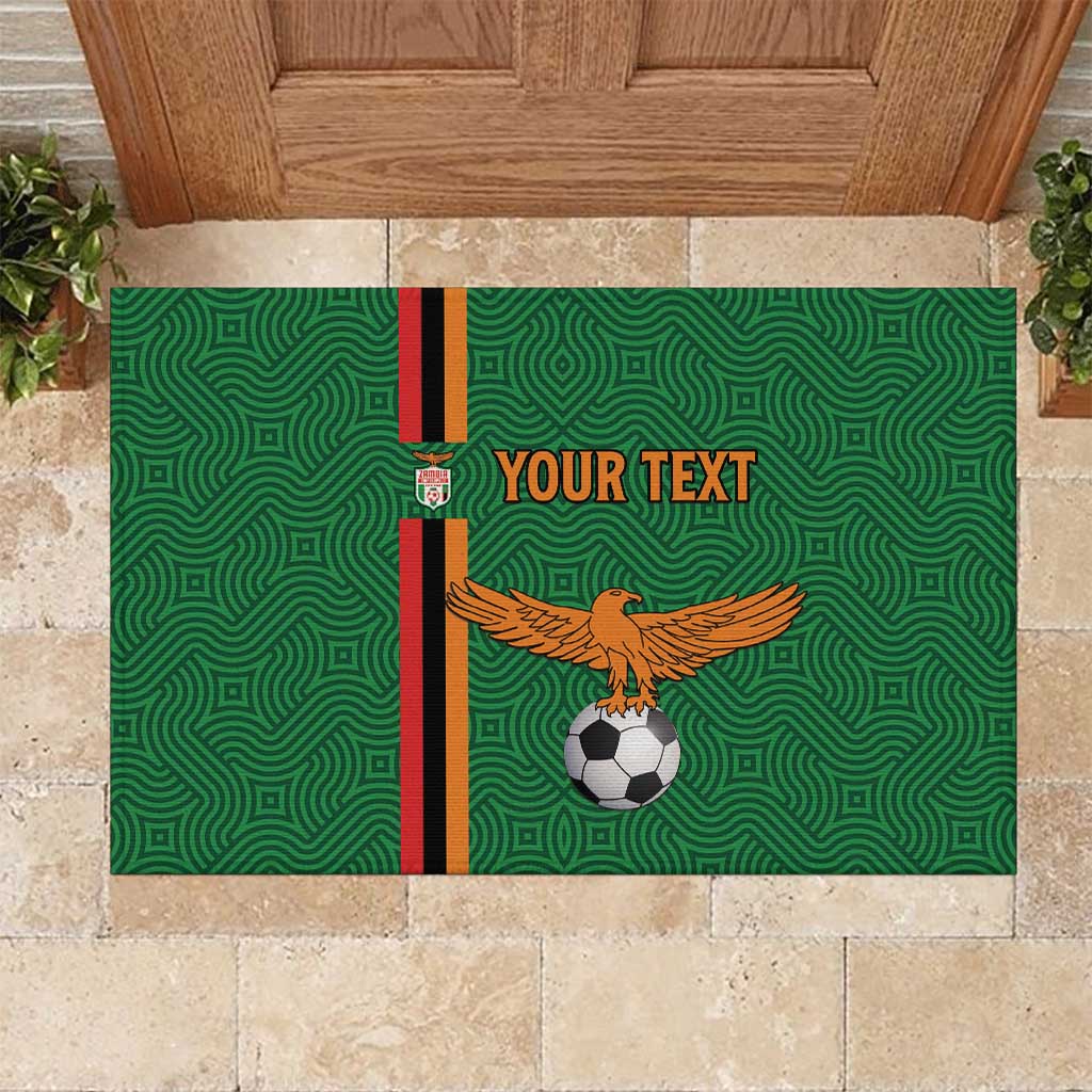 Custom Zambia Football Rubber Doormat Go Chipolopolo