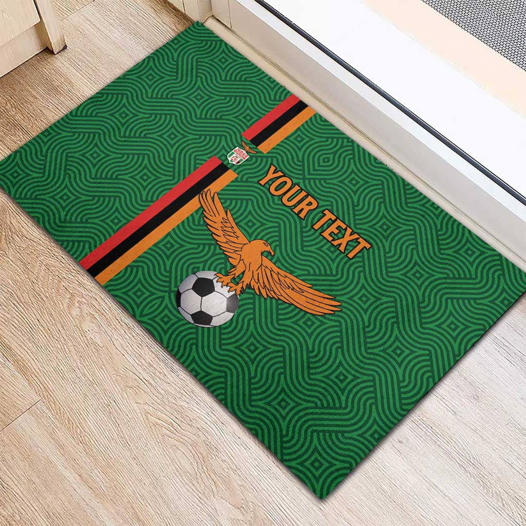 Custom Zambia Football Rubber Doormat Go Chipolopolo