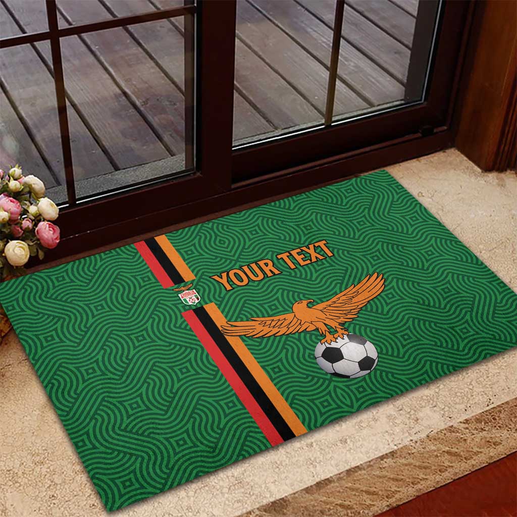 Custom Zambia Football Rubber Doormat Go Chipolopolo
